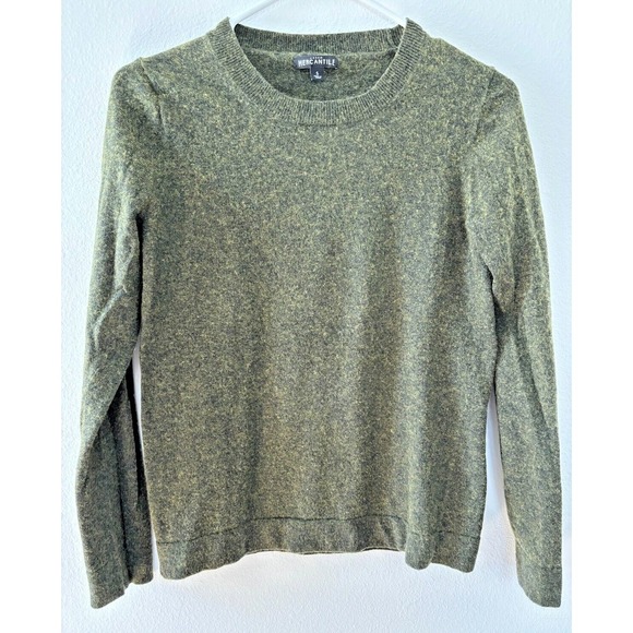 J. Crew Sweaters - J Crew Sweater Womens Small Green Wool Cotton‎ Boxy Preppy Career Academia